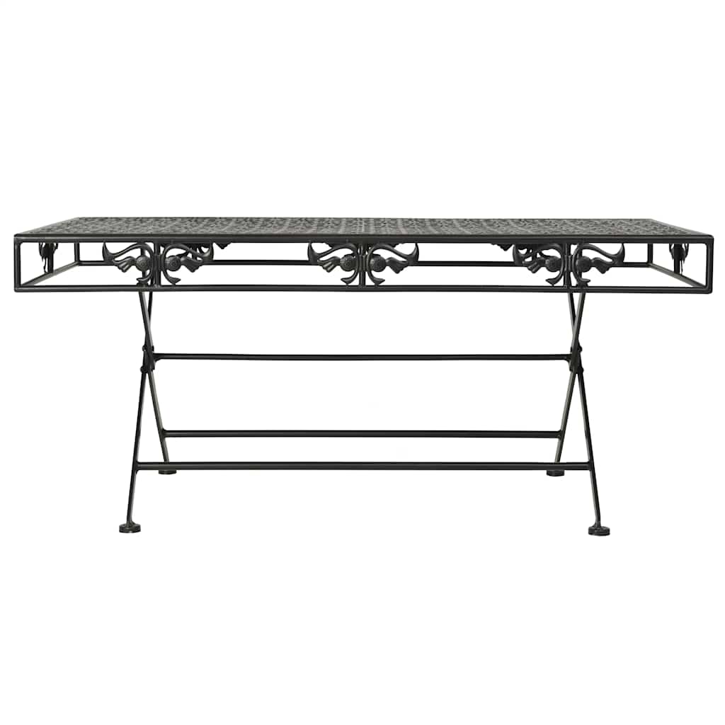 Vidaxl salontafel vintage stijl inklapbaar 100x50x45 cm metaal zwart