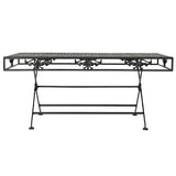 Vidaxl salontafel vintage stijl inklapbaar 100x50x45 cm metaal zwart