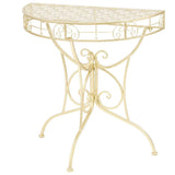 Vidaxl bijzettafel vintage stijl half rond 72x36x74 cm metaal goud