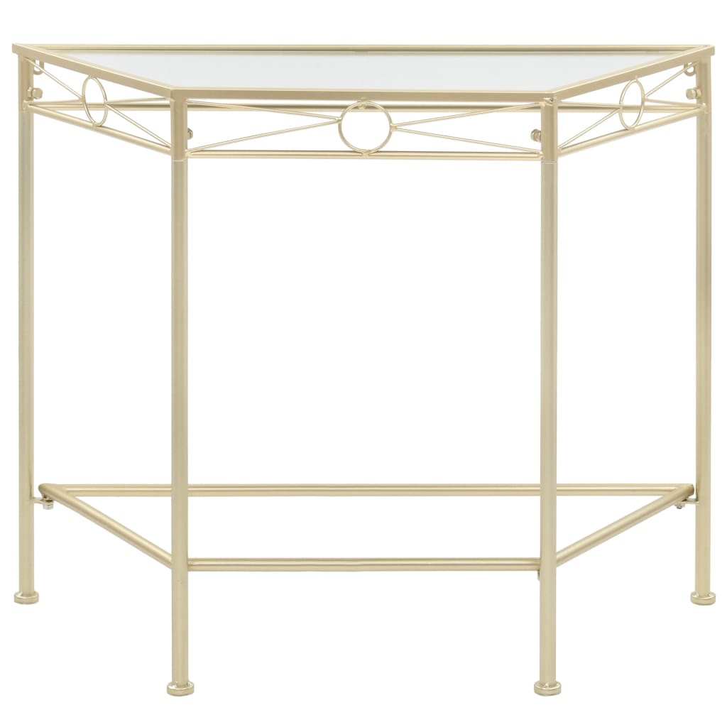 Vidaxl bijzettafel in vintage stijl 87x34x73 cm metaal goud