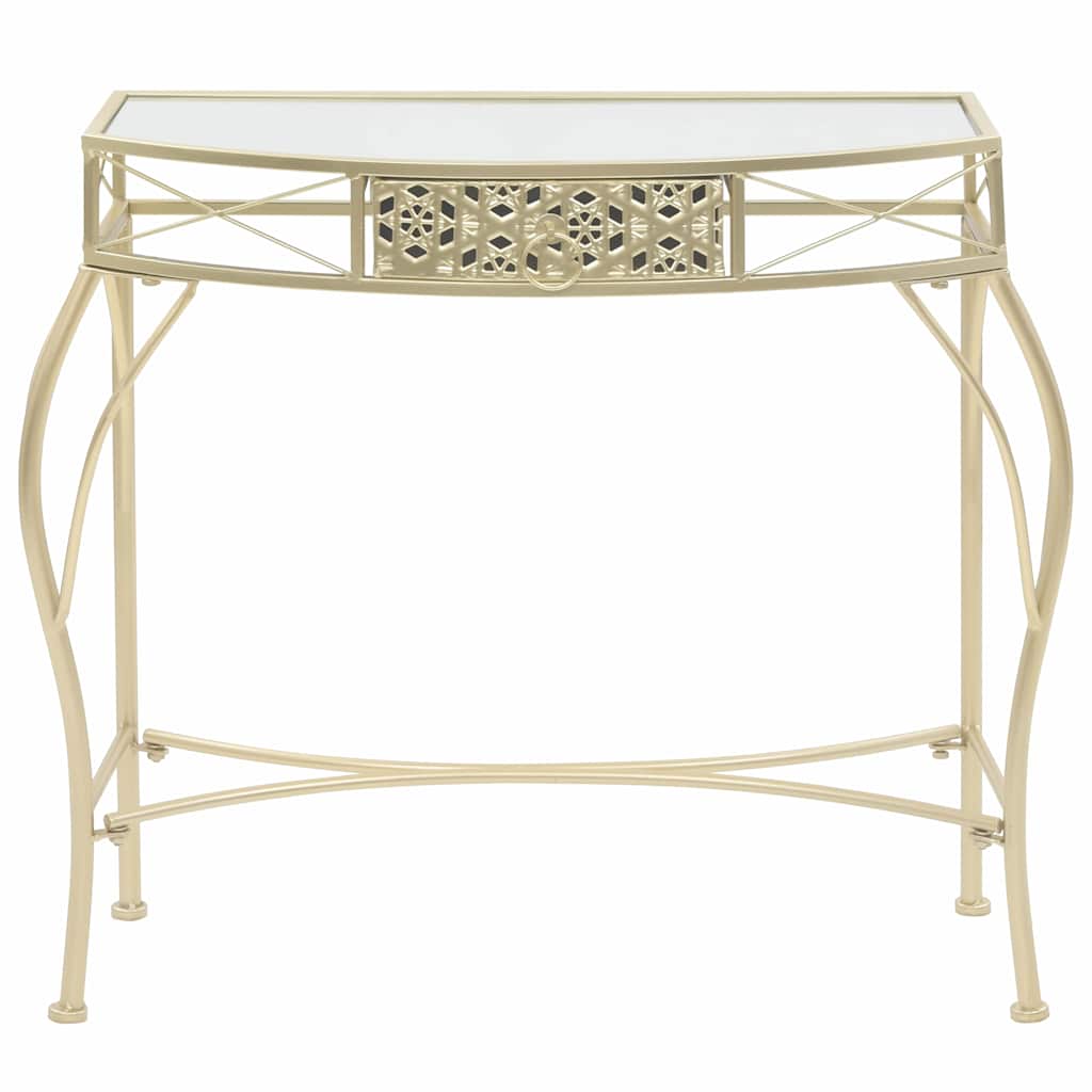 Vidaxl bijzettafel franse stijl 82x39x76 cm metaal goudkleurig