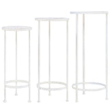 Vidaxl en 3 parties Stand Set Set Vintage Style Metal Antique Blanc