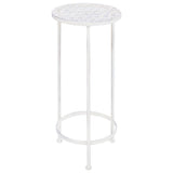 Vidaxl en 3 parties Stand Set Set Vintage Style Metal Antique Blanc