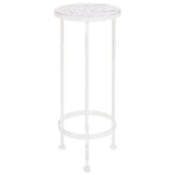 Vidaxl en 3 parties Stand Set Set Vintage Style Metal Antique Blanc