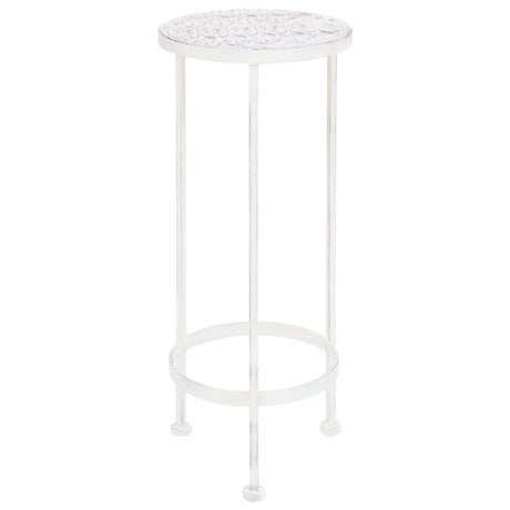 Vidaxl en 3 parties Stand Set Set Vintage Style Metal Antique Blanc