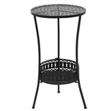 Vidaxl bistrotafel 40x70 cm metaal zwart
