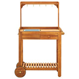 Vidaxl keukentrolley 92x43,5x141,5 cm massief acaciahout