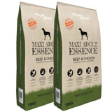 Vidaxl Premium Dog Food Maxi Erwachsene Essence Rindhuhn 30 kg 2 Stcs