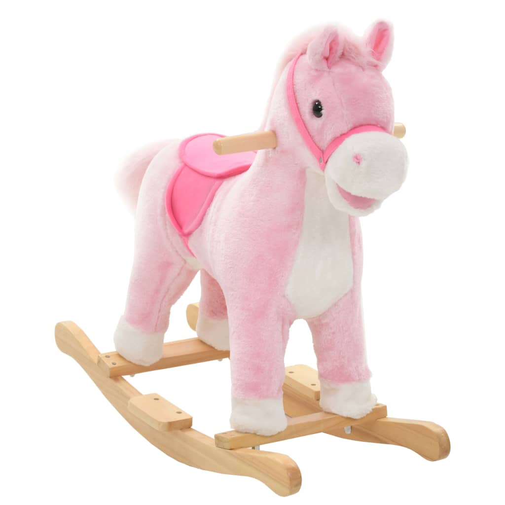 Vidaxl Hobbeldier Horse 65x32x58 cm plysj rosa