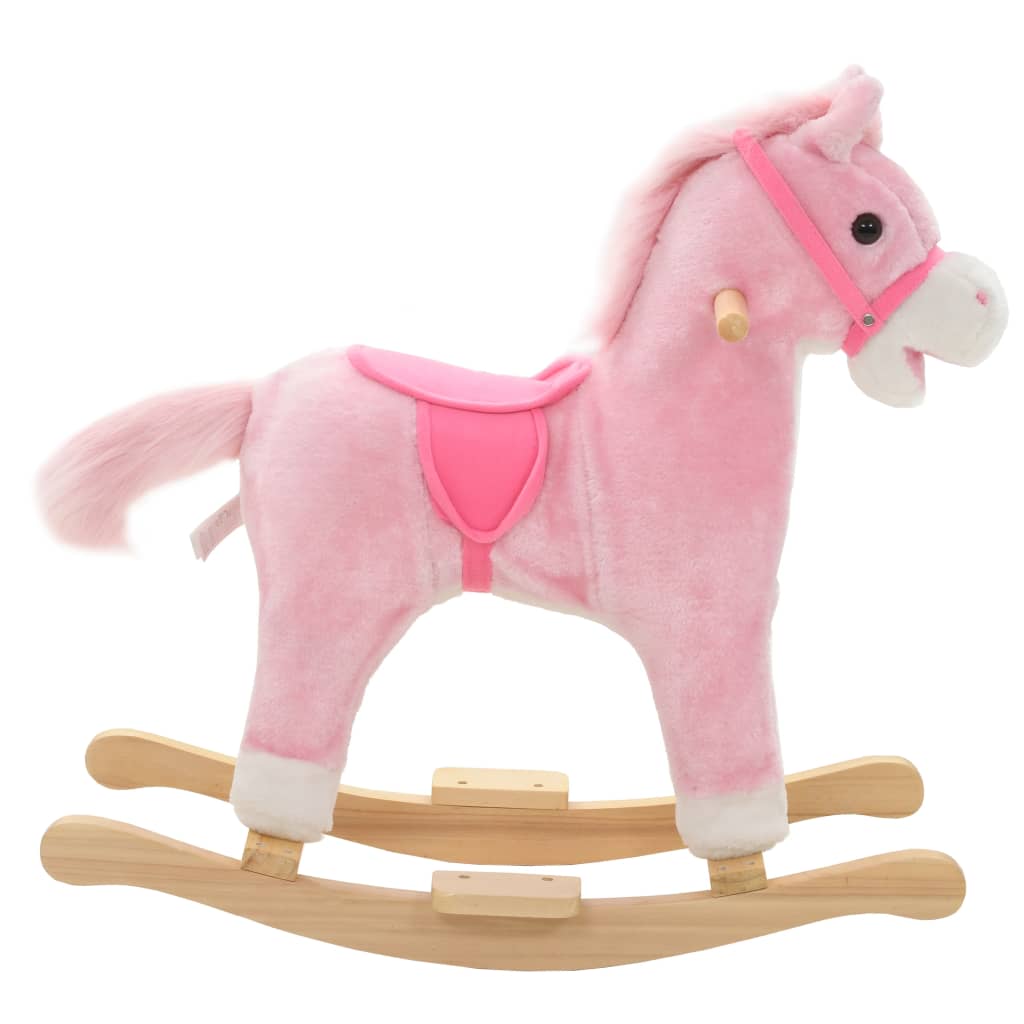 Vidaxl Hobbeldier Horse 65x32x58 cm plysj rosa