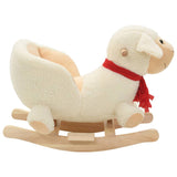 Vidaxl Hobbelier Schaap s backrest 60x32x50 cm plyšový bílý