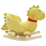 Vidaxl Hobbelier Draak avec dossier 60x32x53 cm Limegroen en peluche