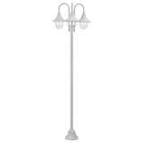 Vidaxl Paal Lighting Garden E27 220 cm Aluminium blanc 3 pièces