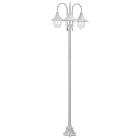 Vidaxl Paal Lighting Garden E27 220 cm Aluminium blanc 3 pièces