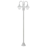 Vidaxl paal Lighting Garden E27 220 cm Aluminium Wäiss 3-Stéck