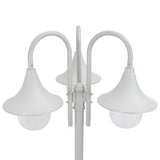 Vidaxl Paal Lighting Garden E27 220 cm Aluminium blanc 3 pièces
