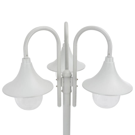 Vidaxl Paal Lighting Garden E27 220 cm Aluminium blanc 3 pièces