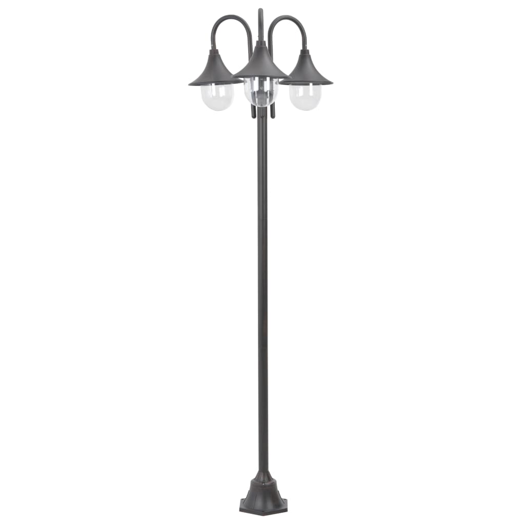 Vidaxl Pale Lighting Garden E27 220 cm Bronze en aluminium 3 pièces