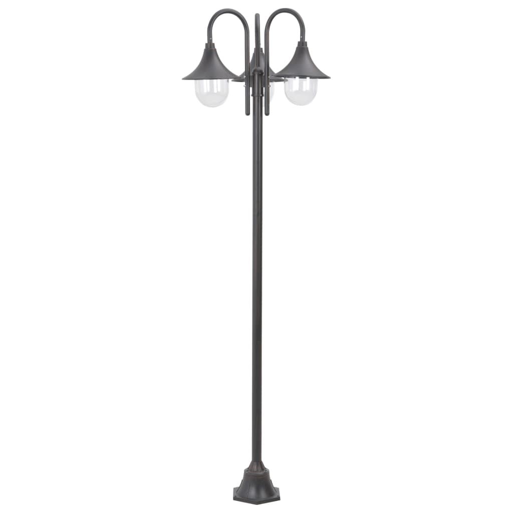 Vidaxl Pale Lighting Garden E27 220 cm Bronze en aluminium 3 pièces