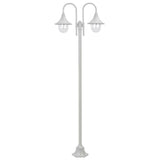 Vidaxl Paal Lighting Garden E27 220 cm Aluminium blanc 2 pièces