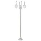 Vidaxl Paal Lighting Garden E27 220 cm Aluminium Weiß 2-Stück