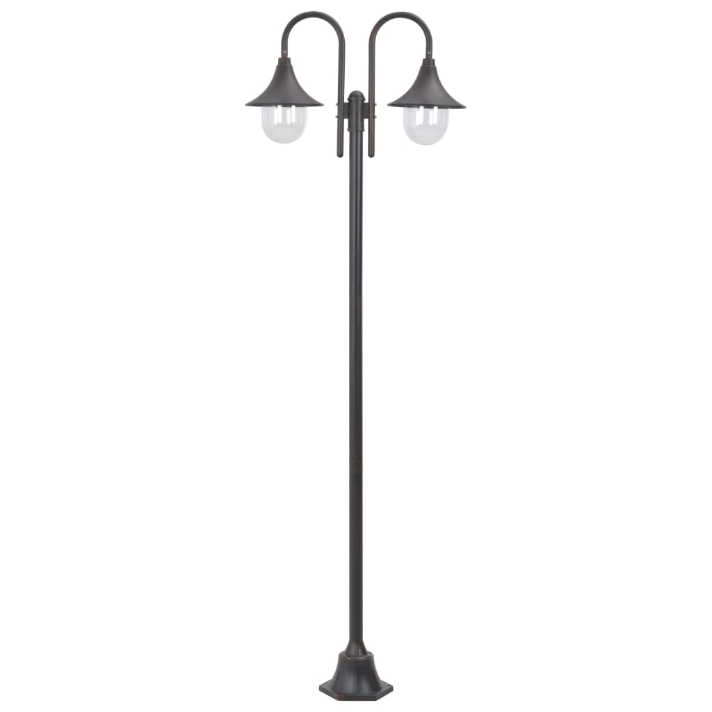 Vidaxl Pale Lighting Garden E27 220 cm Bronze en aluminium 2 pièces