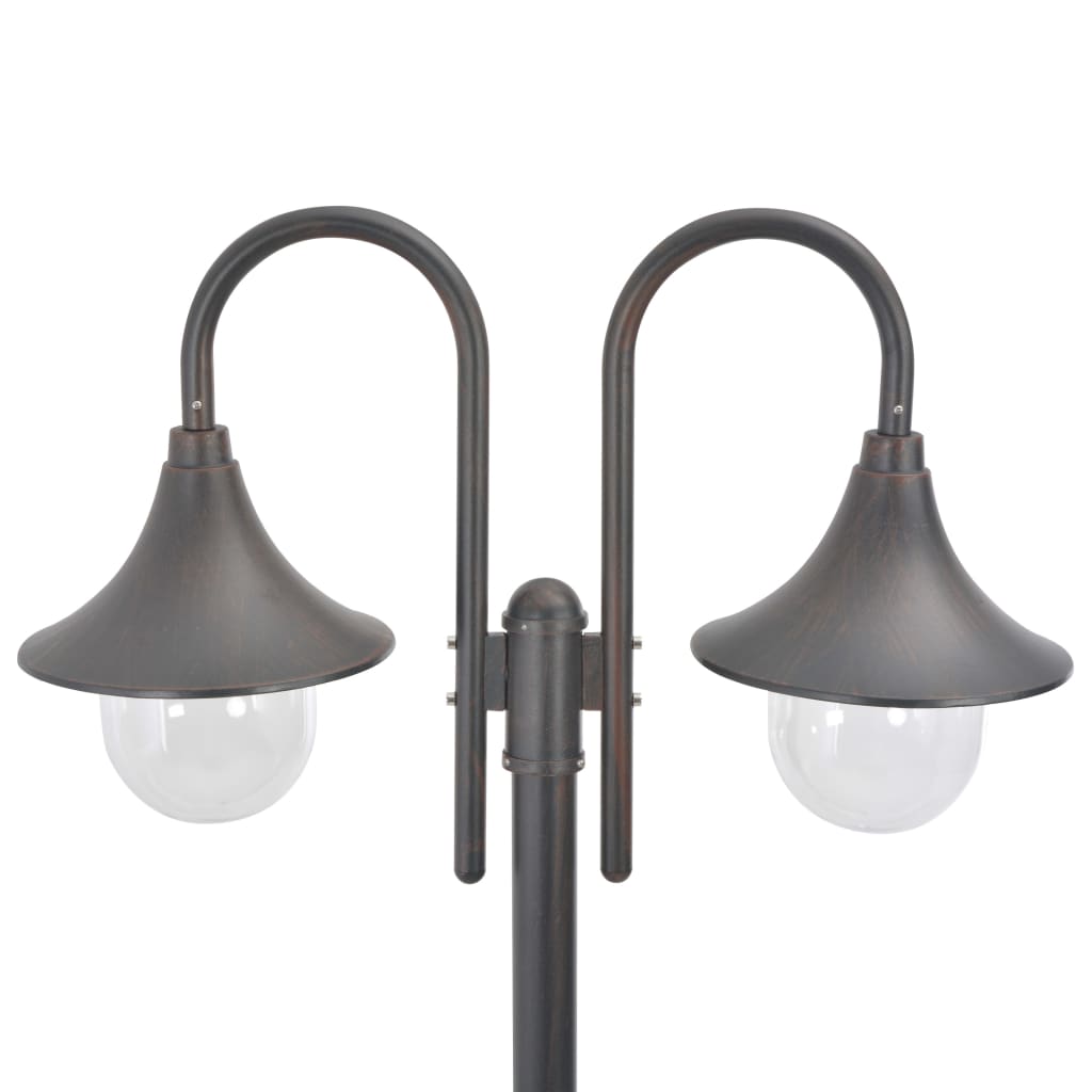 Vidaxl Pale Lighting Garden E27 220 cm Bronze en aluminium 2 pièces