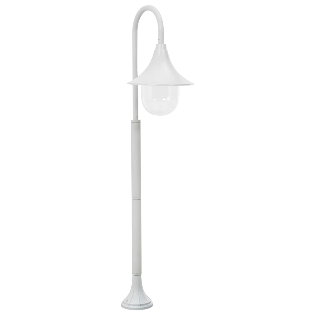 Vidaxl Paal Lighting Garden E27 120 cm Aluminium Weiß