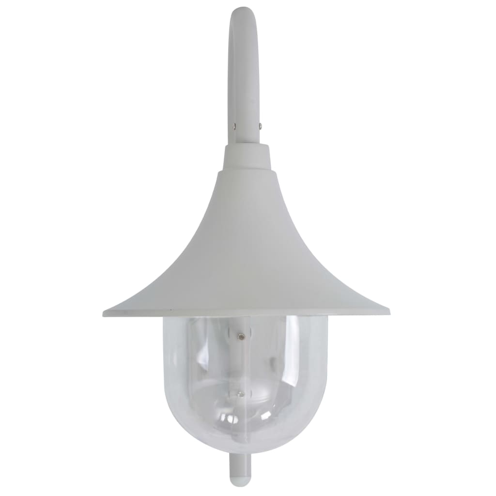Vidaxl Garden Wall Lampe E27 42 cm Aluminium blanc