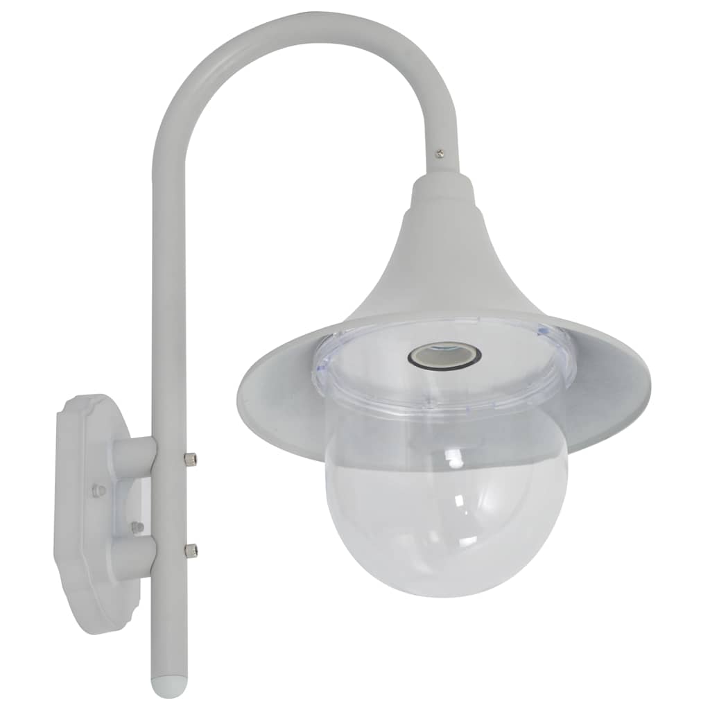 Vidaxl Garden Wall Lampe E27 42 cm Aluminium blanc