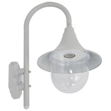 Vidaxl Garden Wall Lamp E27 42 cm Aluminiumvit