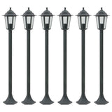 Éclairage de pile Vidaxl pour jardin E27 110 cm en aluminium vert foncé 6 m