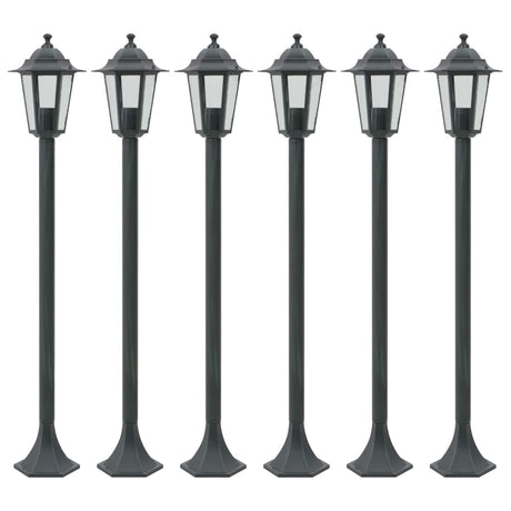 Éclairage de pile Vidaxl pour jardin E27 110 cm en aluminium vert foncé 6 m
