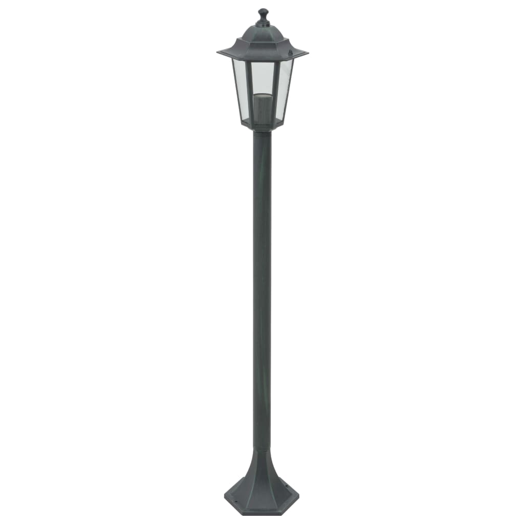 Éclairage de pile Vidaxl pour jardin E27 110 cm en aluminium vert foncé 6 m