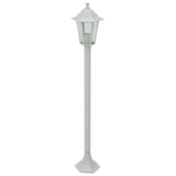 Éclairage de pile Vidaxl pour jardin E27 110 cm Aluminium blanc 6 m