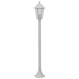 Éclairage de pile Vidaxl pour jardin E27 110 cm Aluminium blanc 6 m