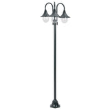 Vidaxl Paal Lighting Garden E27 220 cm aluminium mörkgrön 3-delar