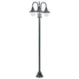 Vidaxl Paal Lighting Garden E27 220 cm en aluminium vert foncé 3 pièces