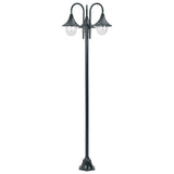 Vidaxl Paal Lighting Garden E27 220 cm aluminium mörkgrön 3-delar