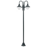 Vidaxl Paal Lighting Garden E27 220 cm en aluminium vert foncé 3 pièces