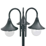 Vidaxl Paal Lighting Garden E27 220 cm en aluminium vert foncé 3 pièces