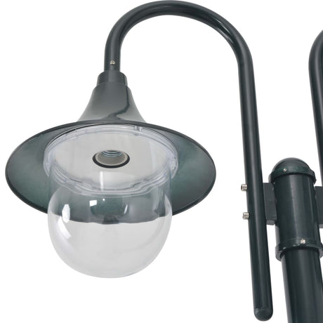Vidaxl jardin d'éclairage pâle E27 220 cm en aluminium vert foncé 2 pièces