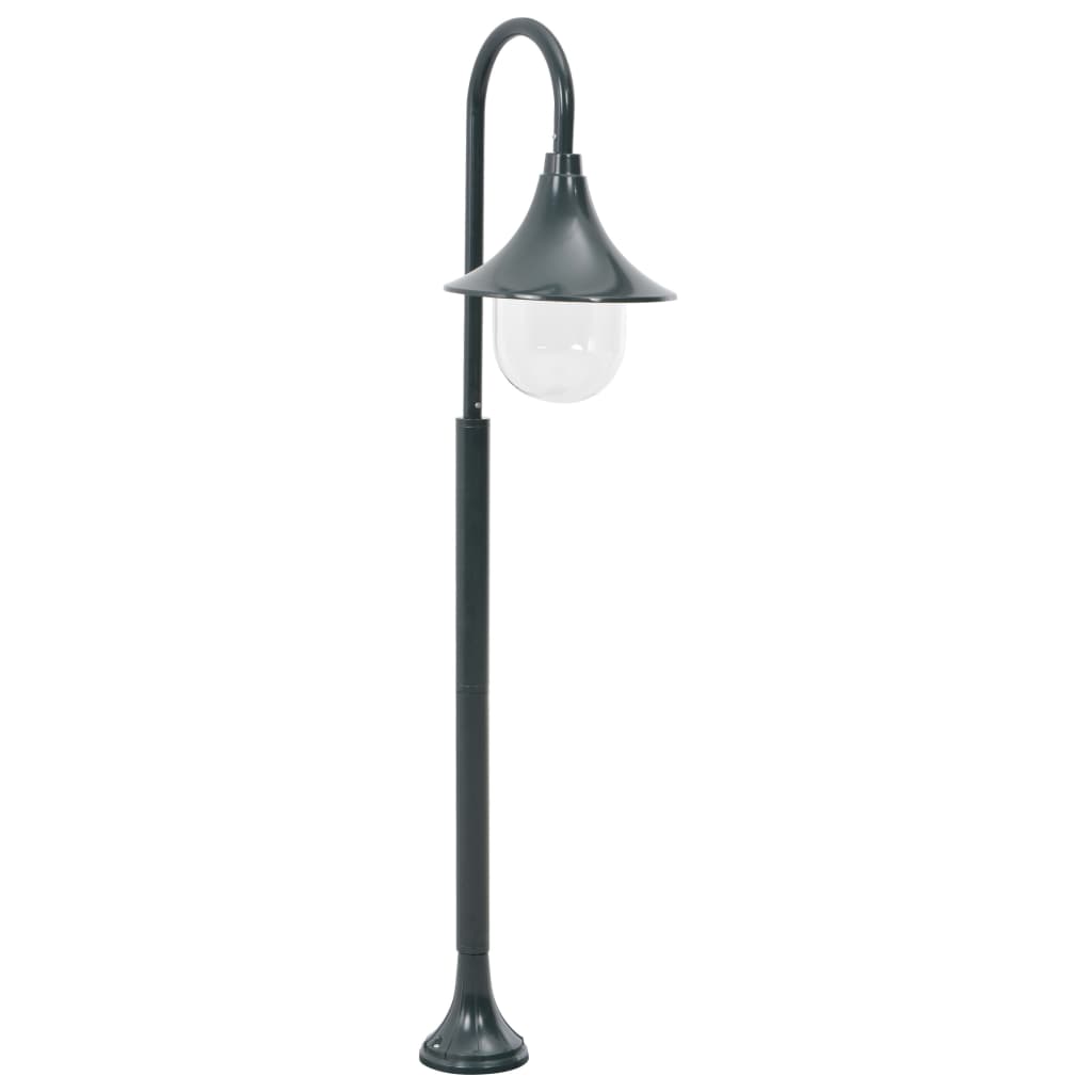 Vidaxl Pale Lighting Garden E27 120 cm Alluminio verde scuro