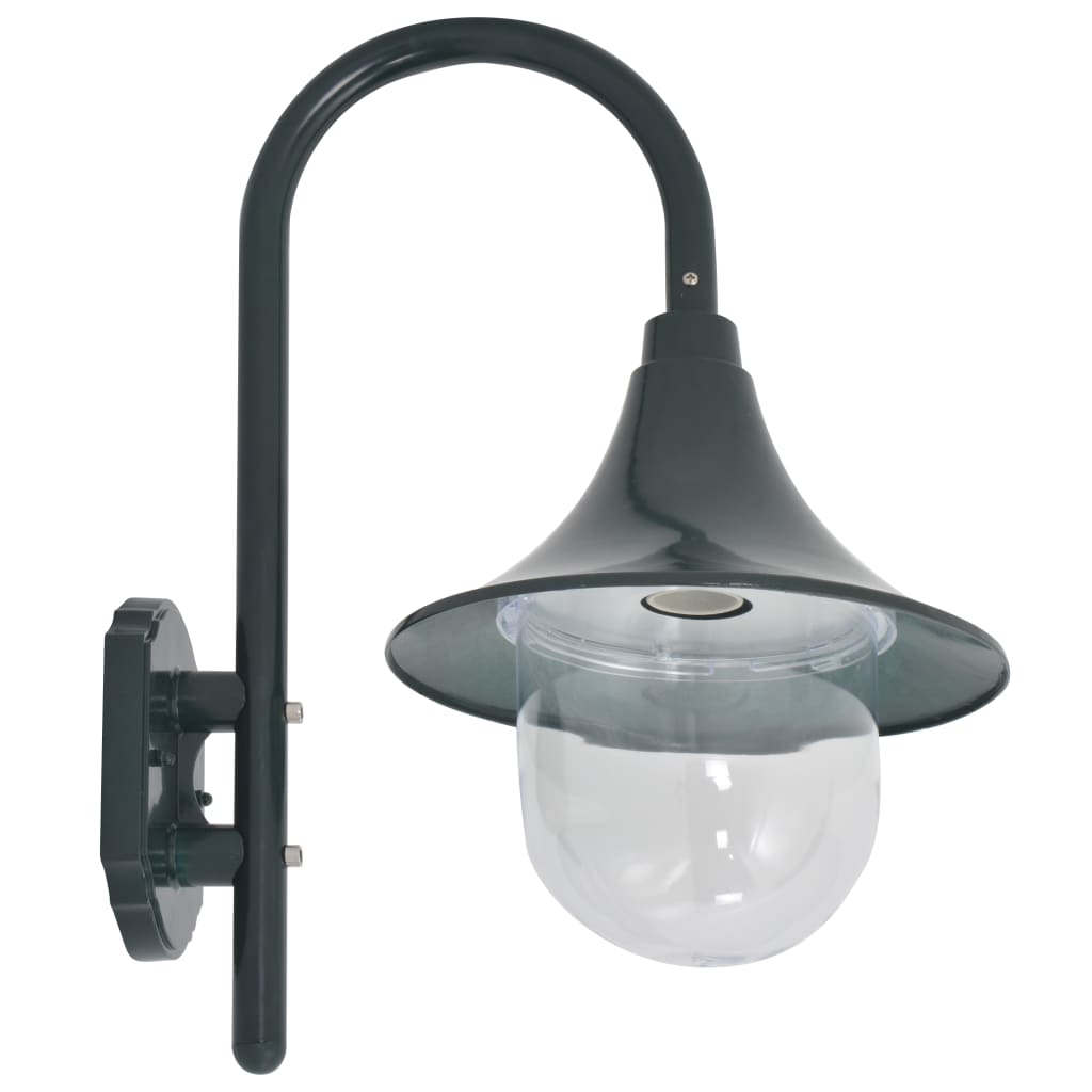 Vidaxl Gartenwandlampe E27 42 cm Aluminium dunkelgrün