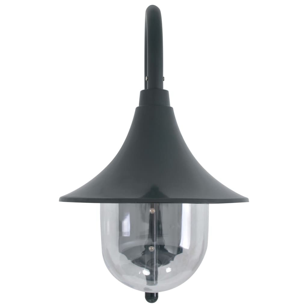 Vidaxl Gartenwandlampe E27 42 cm Aluminium dunkelgrün