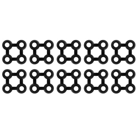 Connecteurs de tapis Vidaxl 10 ST Rubber Black