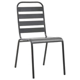 Vidaxl tuinstoelen stapelbaar 2 st staal grijs