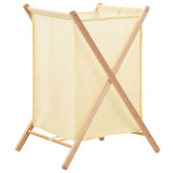 Vidaxl Laundry Basket 42x41x64 cm in legno di cedro e beige della polvere