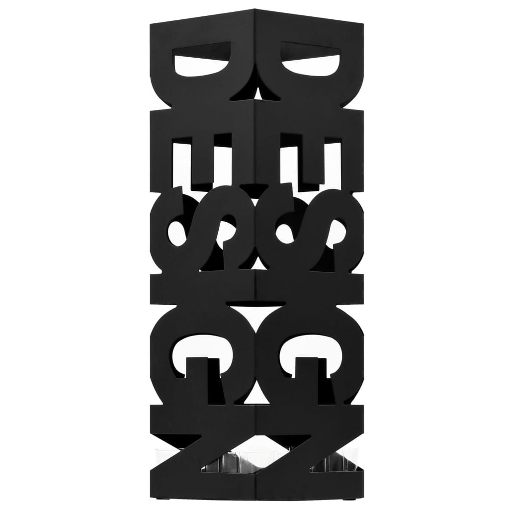 VidaXL Umbrella Holder Design Steel Black