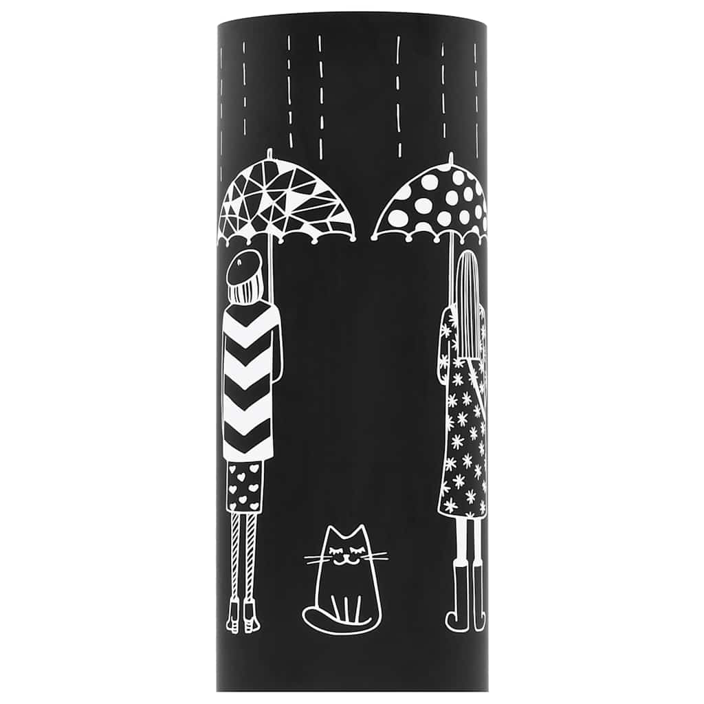 Vidaxl Umbrella Holder Women Steel Black